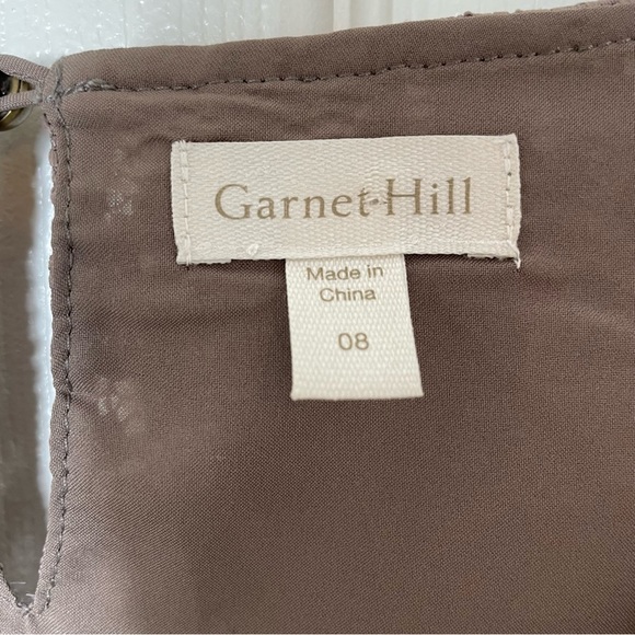 Garnet Hill Taupe Lace‎ Bell Sleeve Dress 8 - Picture 5 of 5